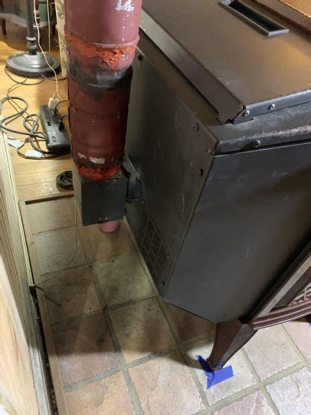 pellet stove pipe leaking smoke|Stove pipe leaking smoke on Castille start up